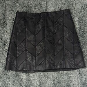 Alice + Olivia Leather Mini Skirt
